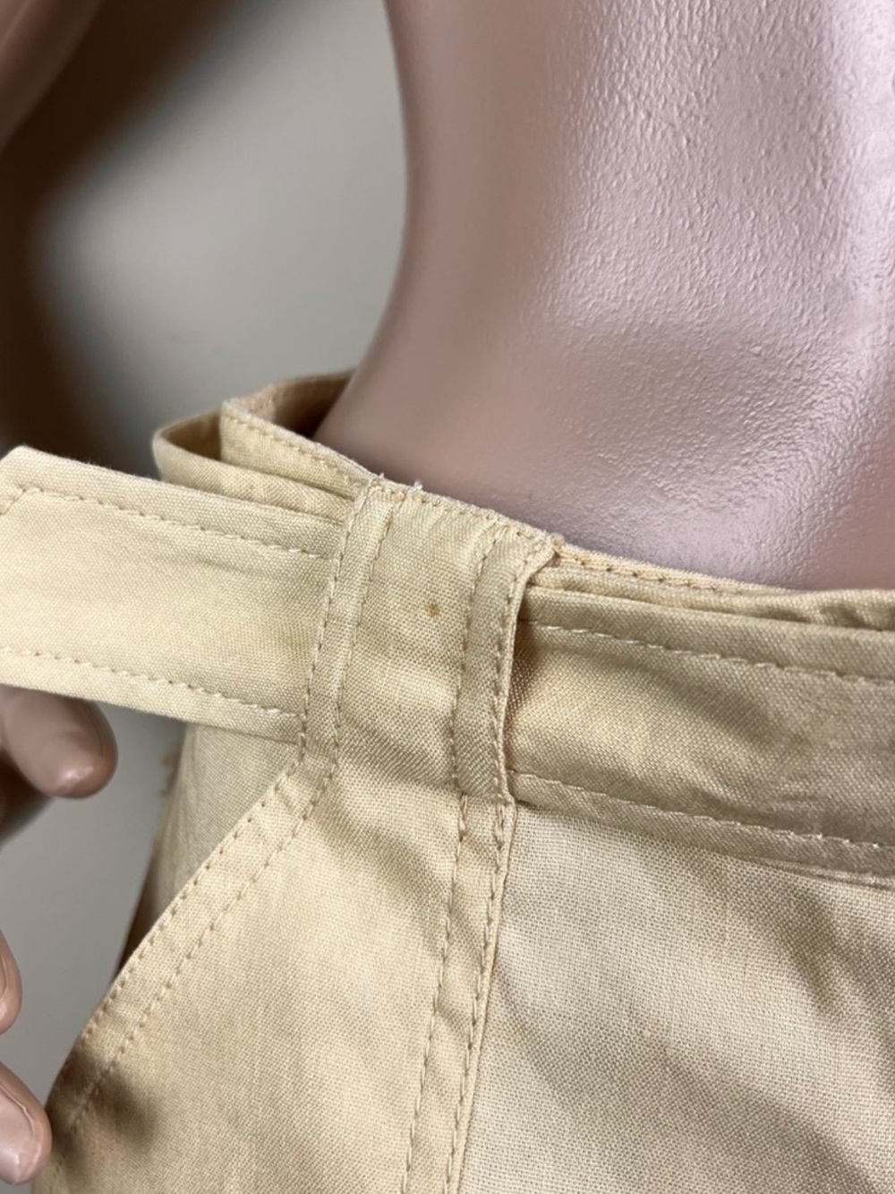 NEW JONATHAN SIMKHAI REVOLVE BEIGE HIGH-WAISTED SHORTS - Picture 3 of 11